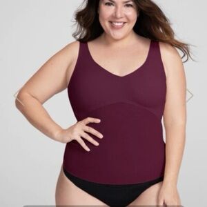 NWT Honeylove Women's Soft Liftwear Tank Wirefree Cup in Sangria Size 3XL